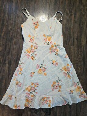 OLD NAVY Linen & Rayon Floral Sundress NWOT/SIZE S